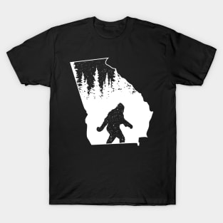 Bigfoot Georgia State Map Gifts T-Shirt